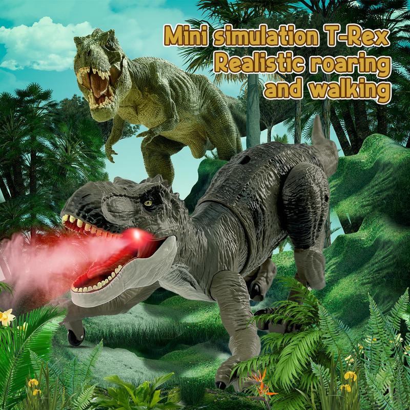 RC T-rex Animal Toy, Spinosaurus and T-rex, swift movement & water spray, gift for boys