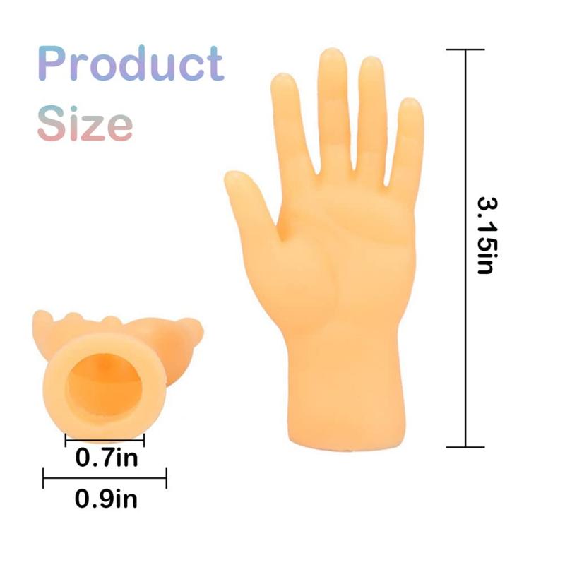 30 Pack Tiny Finger Hands Mini Rubber Finger Puppets, Miniature Small Hands Ealistic Cute Little Hand Finger for Gifts Puppet Show Prank Gag Performance Party Favors