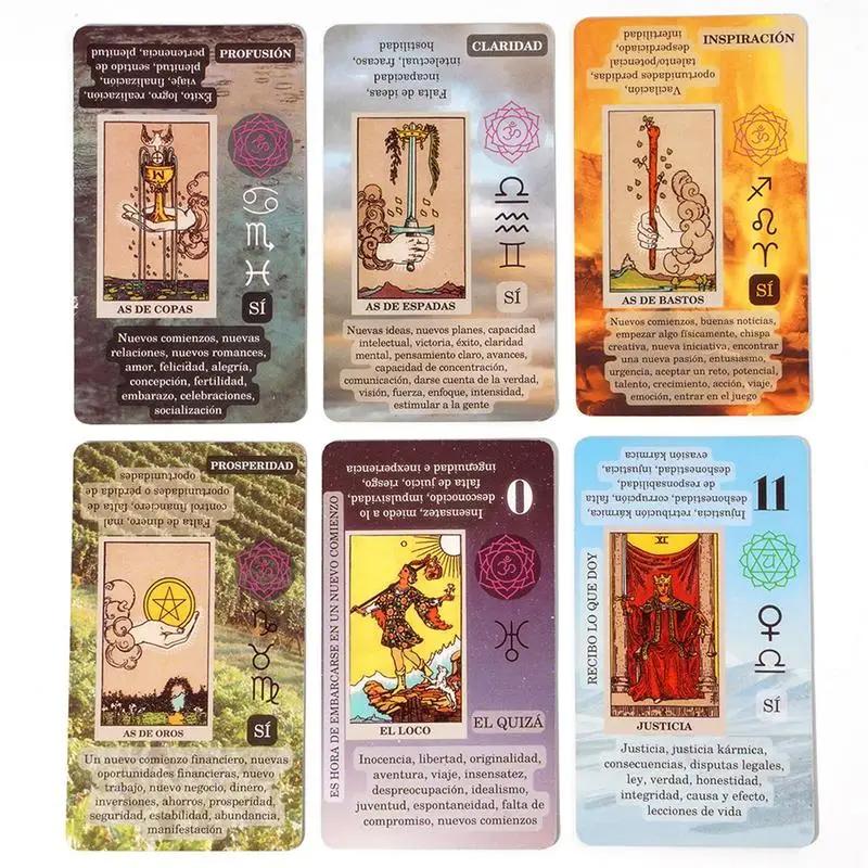 Learning Tarot Cards Deck, Tarot Cards for Beginners with Meanings on Them, Keywords, Chakra, Planet, Zodiac, Element, Yes or No, Affirmations Clarifying Life