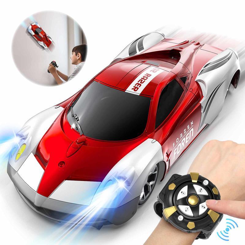 Wall Climbing Car,Electric Remote Toy Racing, with LED Light High-Speed Hobby Toy Vehicle, RC Car Gifts for Age 3 4 5 6 7 8 9 Ye