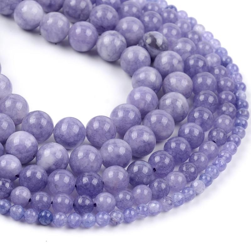 Natural Angelite Stone Loose Beads Without Cord, DIY For Jewelry Making Bracelets Necklace