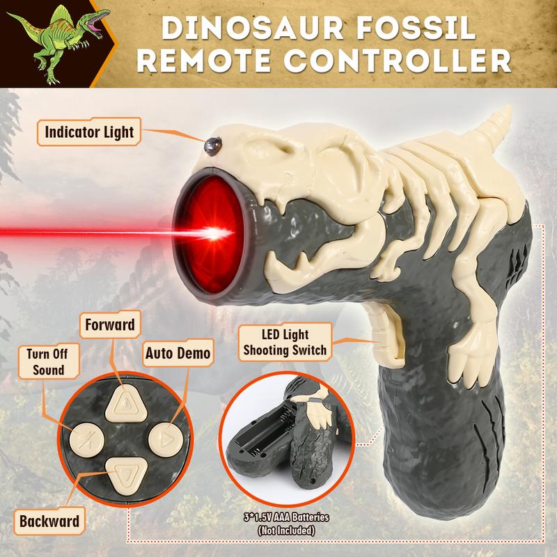 Remote Control Dinosaur Toys,RC Walking Robotic Dinosaur Toy w Light Chasing Remote Control,Auto Spraying and Roaring,Jurassic Spinosaurus Dinosaur Toys for Kids Boys 4 5 6 7 8-12 Year Old