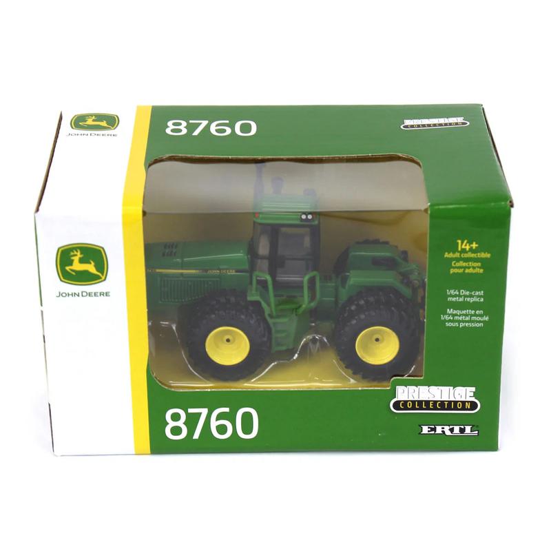 John Deere 8760 Tractor w  Front & Rear Duals (Prestige Collection) Diecast 1:64 Scale Model - ERTL 45869