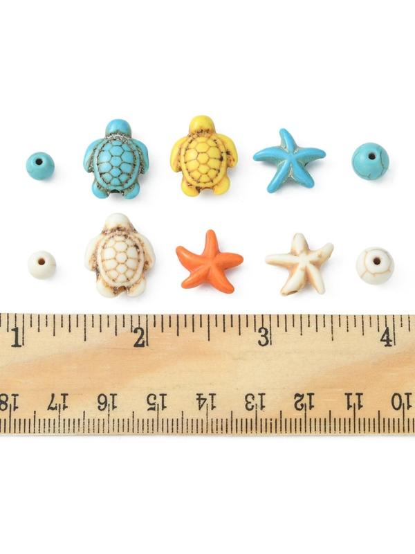 Cute Marine Animal Design Bead Kit, DIY Jewelry Making Supplies for Bracelet & Necklace & Earrings, Basic DIY Fashion Accessories for Women & Girls for Daily Use