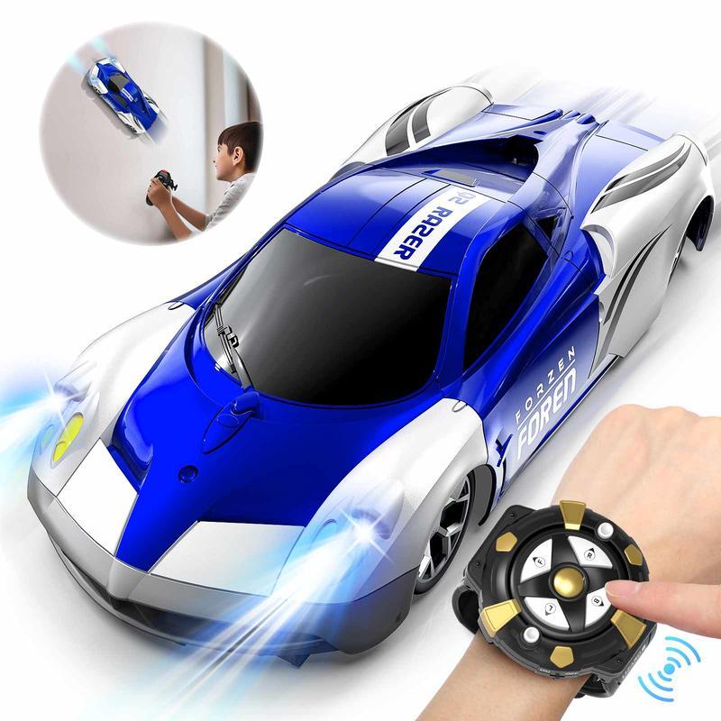 Wall Climbing Car,Electric Remote Toy Racing, with LED Light High-Speed Hobby Toy Vehicle, RC Car Gifts for Age 3 4 5 6 7 8 9 Ye