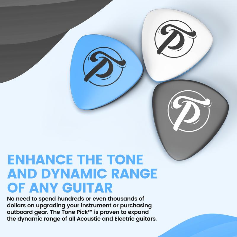 The Tone Pick Guitar Picks that will enhance the sound of ANY guitar. Expand the Tonality & Dynamic Range On Any Acoustic or Electric Guitar