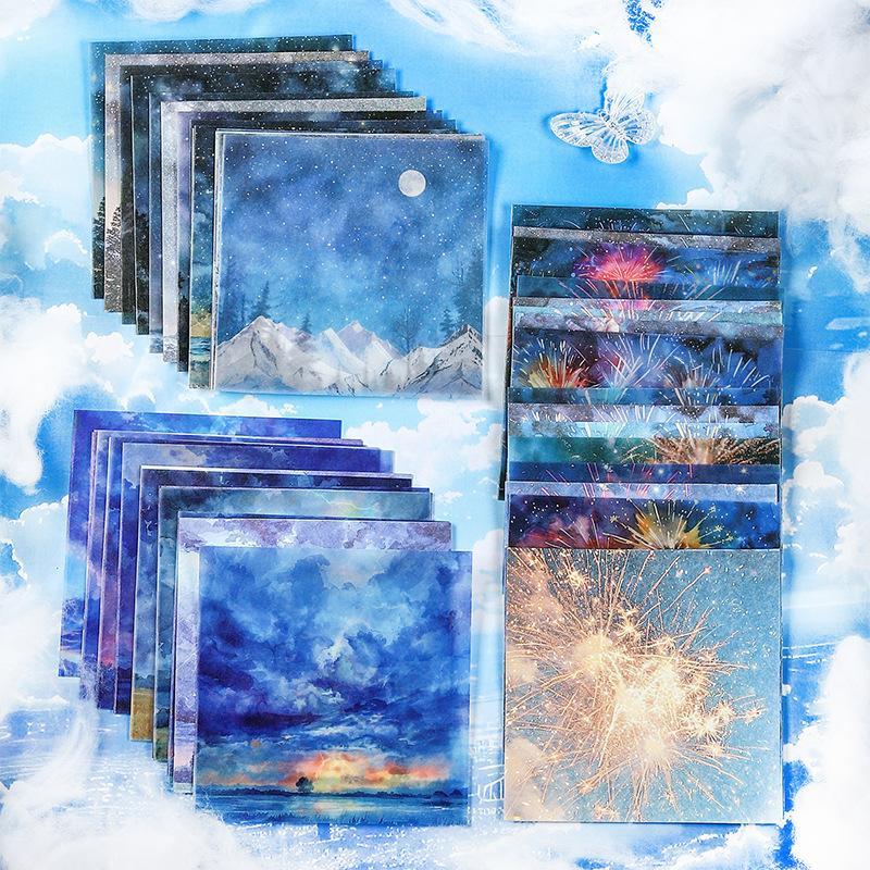 Sky Series Landscape Pattern Material Paper, 20pcs set Scrapbooking & Journal Making Paper, DIY Decorative Paper for Scrapbooking & Journal Making