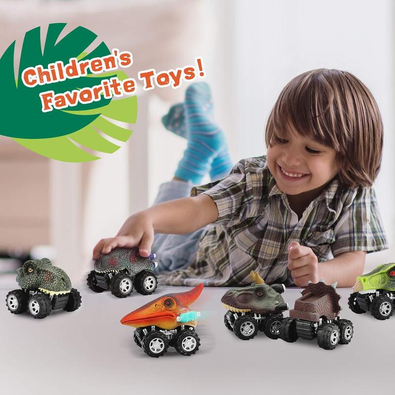 Dinosaur Toys Pull Back Cars for Kids -Dino,  Vehicles for T-Rex Dino Games, Christmas, Birthday Gifts for Kids