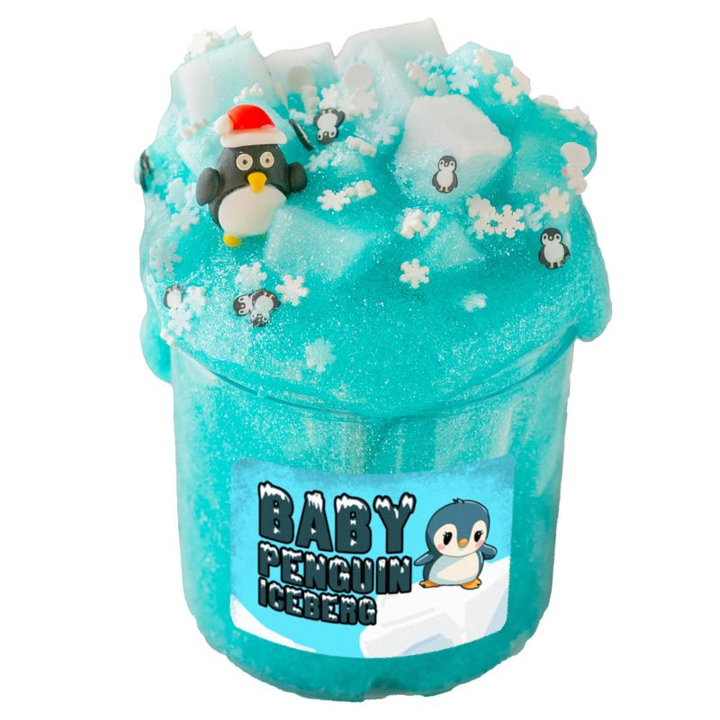 Baby Penguin Iceberg Slime - Jelly Cube Slime - Sea Dragon Slimes Shop - stress reducing, sensory regulation, slime therapy