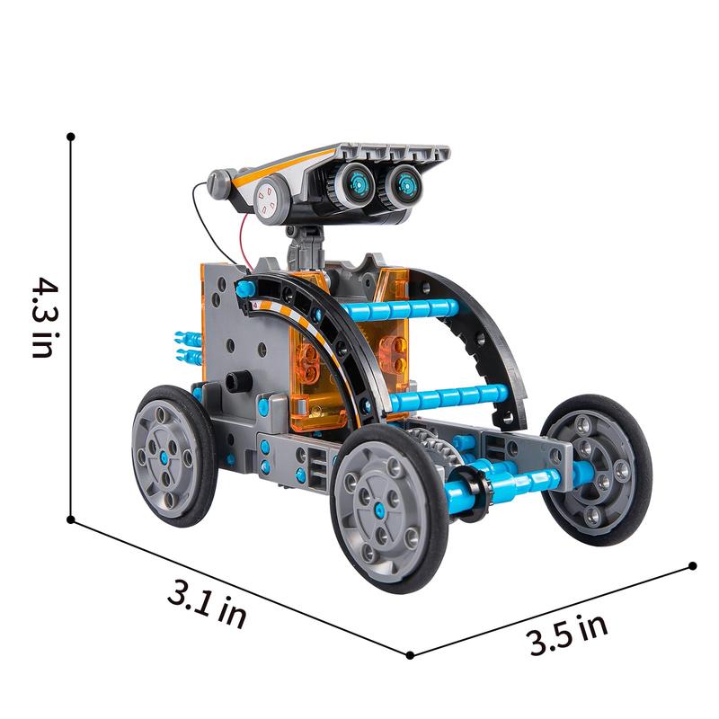 Christmas Gift STEM Solar Robot Kit , 12-in-1 Educational STEM Science Experiment Toys, Solar Powered Building Kit DIY for