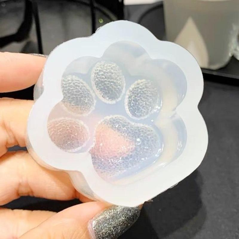 3D Paw Design Resin Mold, 1 Count Cute Silicone Resin Mold For DIY Craft, Home, Office, Desk Decoration