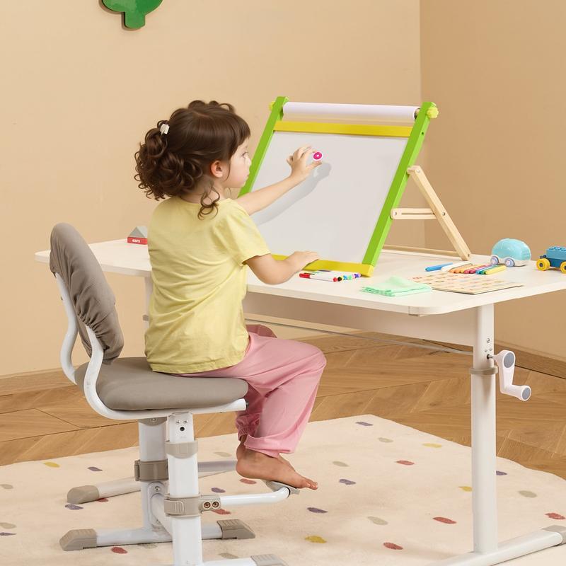 VEVOR 3-in-1 Tabletop Kids Art Easel Double-Sided Magnetic Whiteboard Chalkboard  Christmas gift