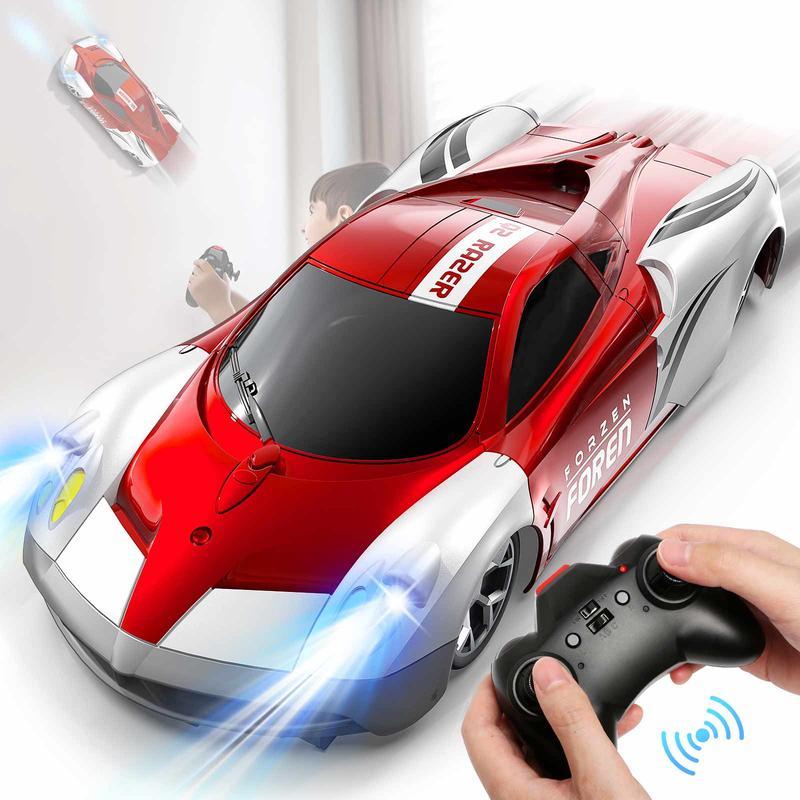 Wall Climbing Car,Electric Remote Toy Racing, with LED Light High-Speed Hobby Toy Vehicle, RC Car Gifts for Age 3 4 5 6 7 8 9 Ye