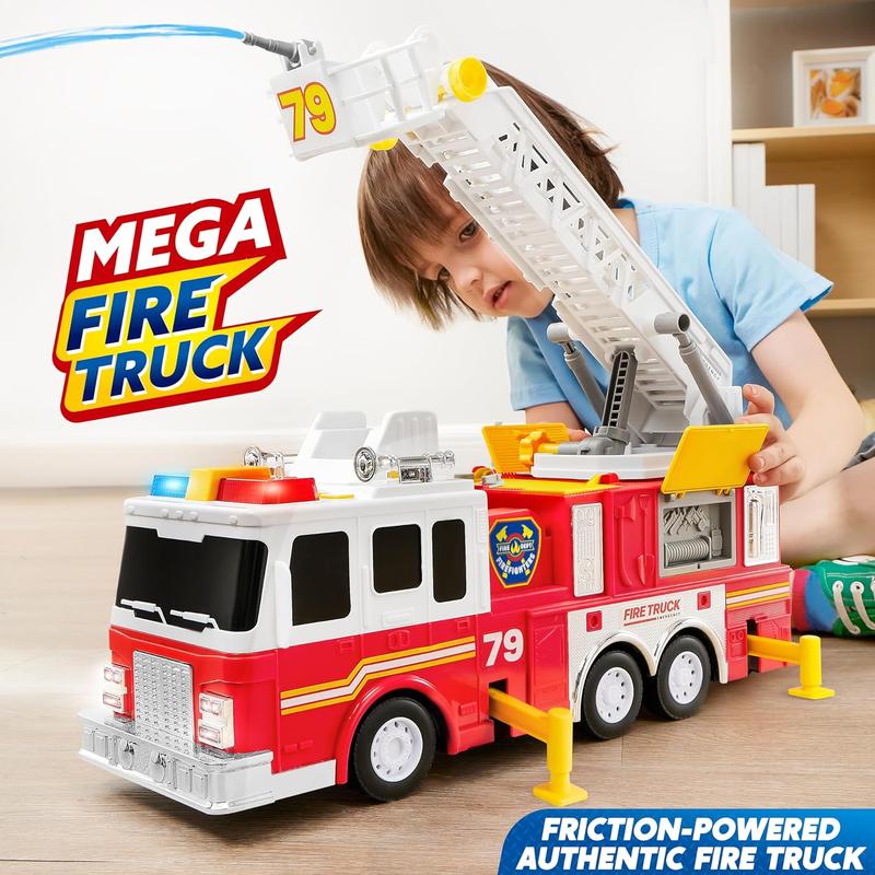  Interactive Fire Truck Toys Lights, Sirens, and Realistic Features Perfect for Boys & Girls Birthday Gifts