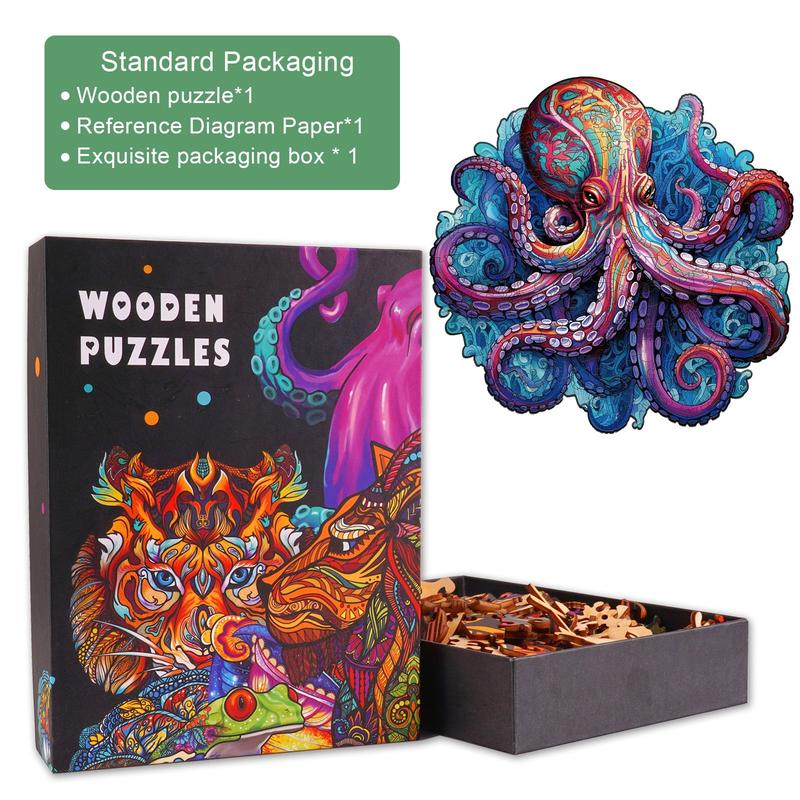 Deep Sea Giant Octopus Wooden Jigsaw Puzzle