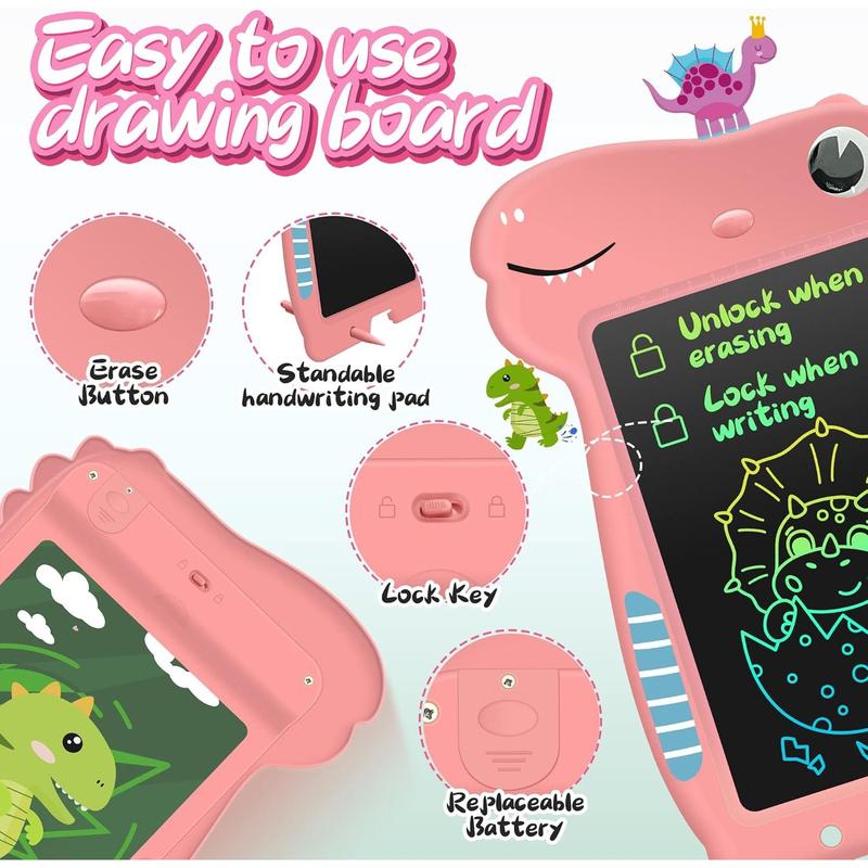 LCD Writing Tablet 10Inch, Doodle Board Gifts for  with Bag, Etch a Dinosaur Girl Sketch Pad Birthday Christmas Gift, Drawing Tablet for Girls Boys