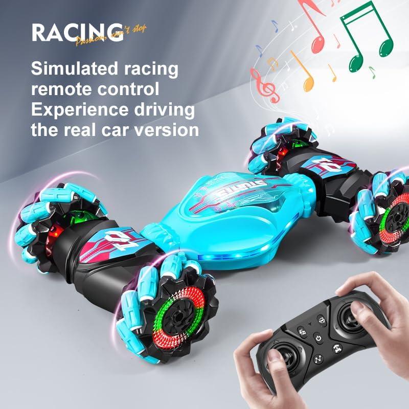 Sensing gesture remote control car 1:20 scale four-wheel drive children's and adult manual remote control car 2.4GHz RC stunt car toy, 6-12 years old, with lighting and music, off-road 360 ° rotation