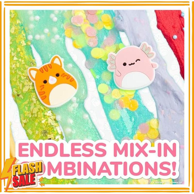 SQUISHMALLOWS Original Ultimate Slime Mix'Ins, 10-Pack, Glitter & Cloud Slime, 8 Fun Slime Add Ins, Pre-Made Slime for Kids, Crunchy Slime, Slime Bulk, Great 6 Year Old Toys, Super Soft Sludge Toy