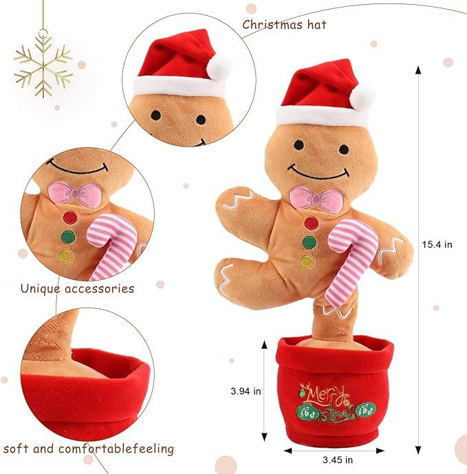 Christmas Dancing Toy, Talking Singing Plush Toy Imitating Interactive Toys Christmas Gifts