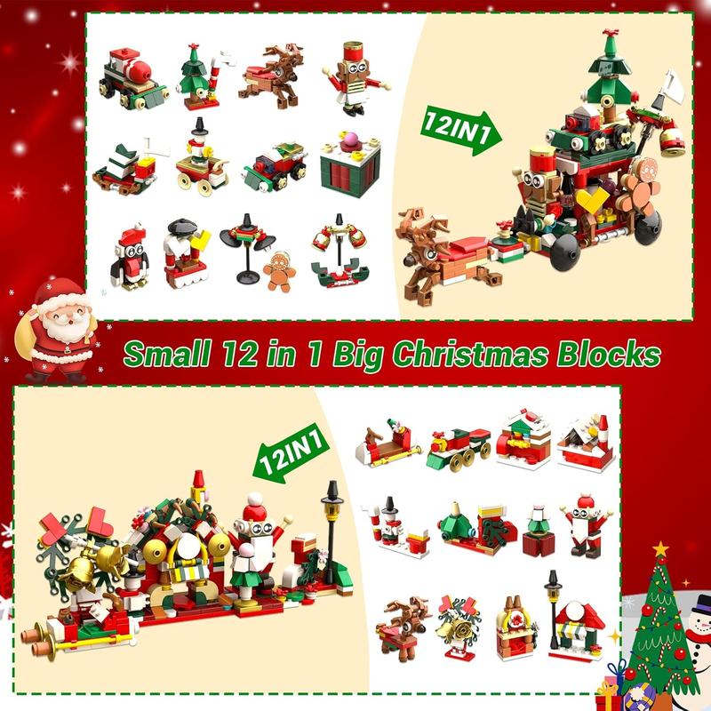 2024 Christmas Advent Calendar Building Blocks Set - 24-Day Countdown Surprise Toy Kit for Kids & Adults, Perfect Xmas Gift for Boys & Girls