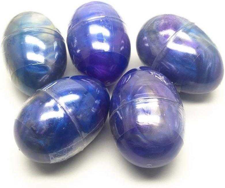 5 Pack Slime Eggs Stress Relief Toys for Kids Boys Girls Christmas Stocking Stuffers Gifts Party Favors (Blue+Purple+Gold)