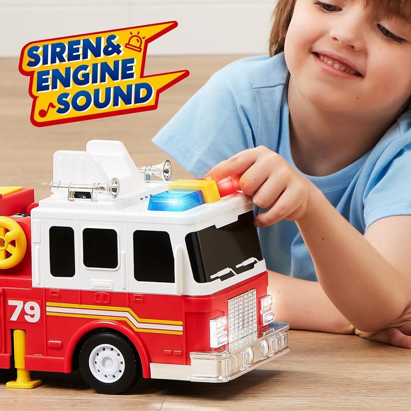  Interactive Fire Truck Toys Lights, Sirens, and Realistic Features Perfect for Boys & Girls Birthday Gifts