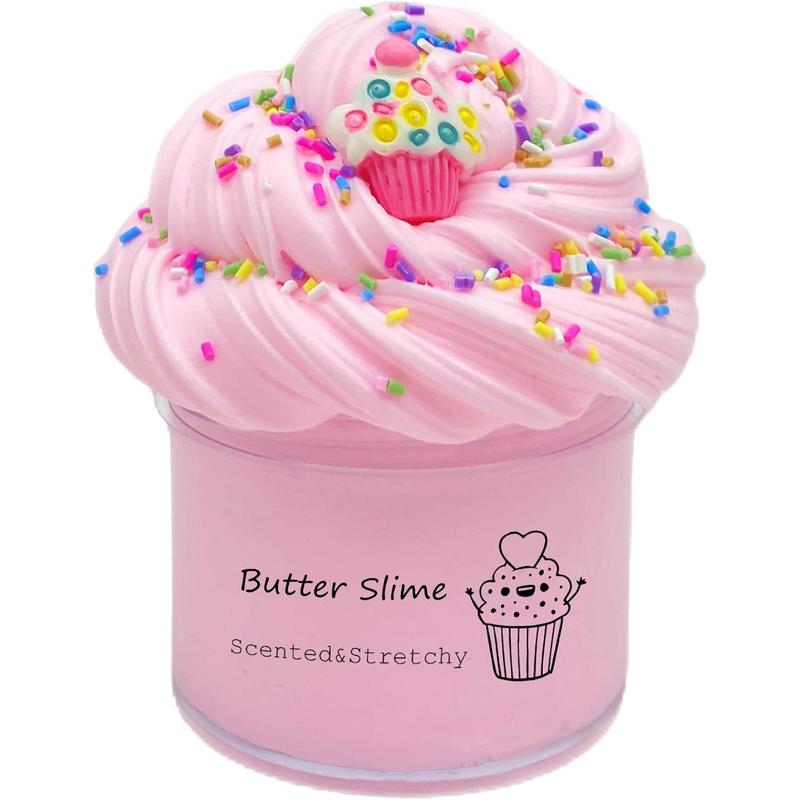 Butter Peach Slime, Scented and Stretchy Clay Sludge Toy, Party Favors, Prize,  Birthday Gifts for Kids Girls Boys (200ml)