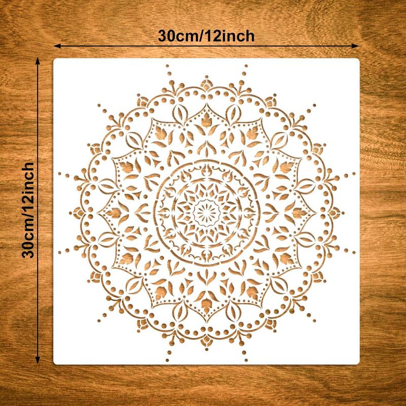 Mandala Pattern Stencil, 9 Counts set Reusable Mandala Painting Stencils, Mandala Templates for DIY Crafts Floor Wall Tile Fabric Furniture