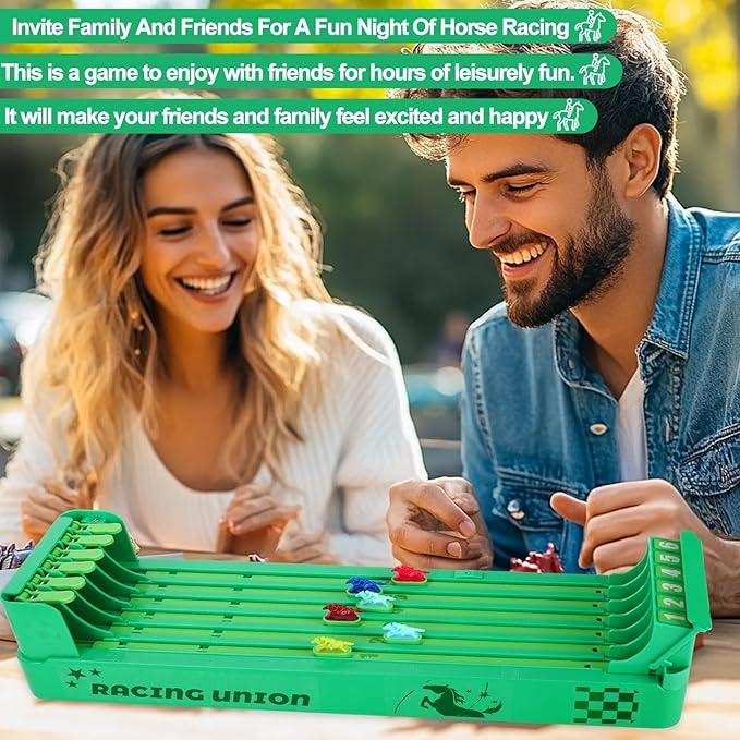 Derby Horse Race,Horse Racing Game,Electronic Horse Race Board Game with 6-Horse, Mini Portable Board Racing Game Table Top for Family Friends Adults Party Entertainment Games (Battery Operated)