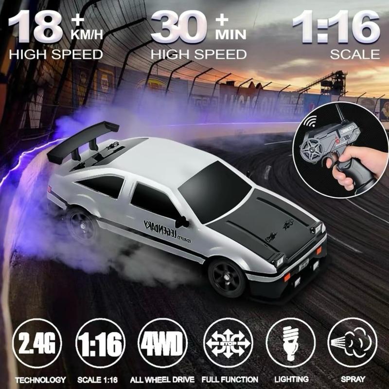 RC Drift Cars with Realistic Smoke Exhaust, 30+ Minutes Battery Life, 4 Color Options kid boy stunt car  Christmas gift rcoffroad