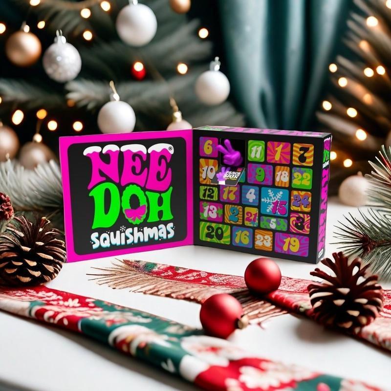 NeeDoh Squishmas 2024 Advent Calendar - 24  Mini Toys  Advent Calendar Squishy Fun - Christmas Countdown with Mini Toys for Kids