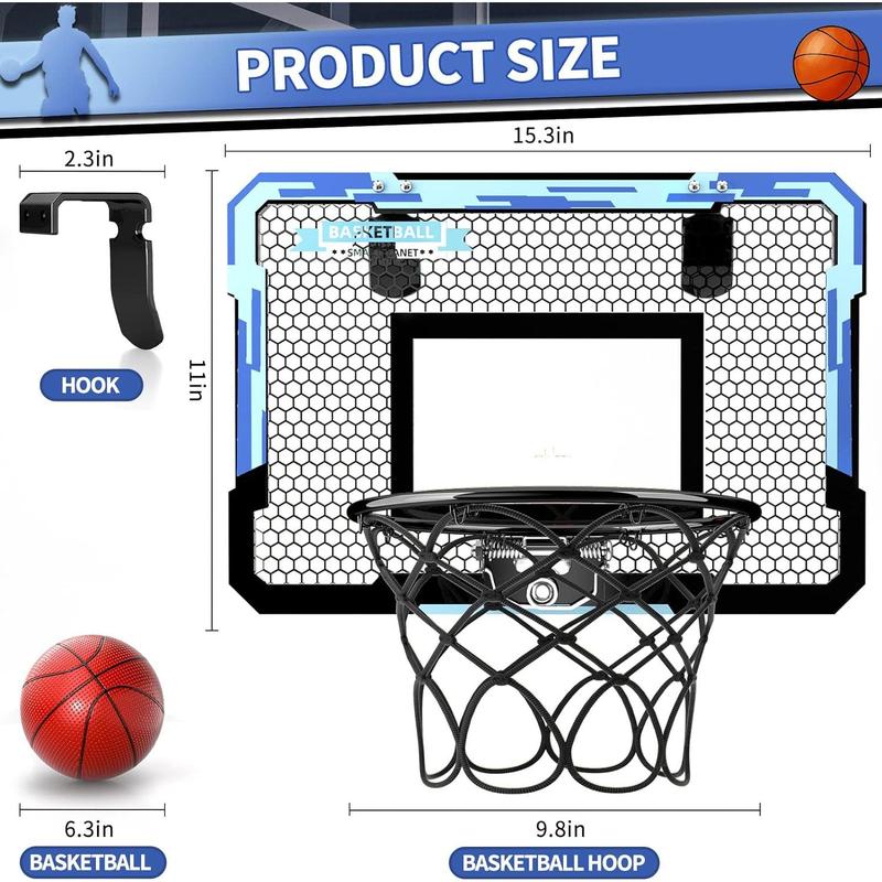 Indoor Basketball Mini Basketball Hoop with 4 Balls for Bedroom Office Outdoor as Christmas Gift