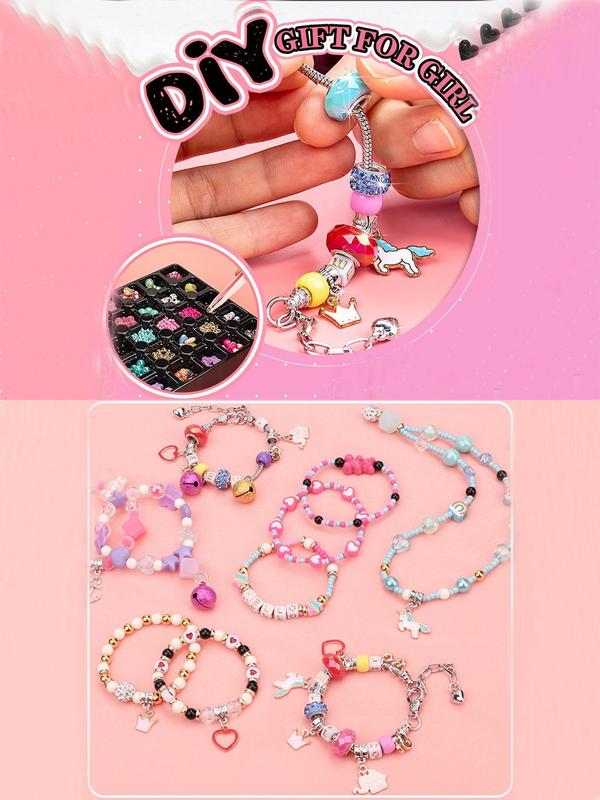 Cute DIY Beaded Kit Including Nail Polish & Bracelet & Nail Strips & Necklace, DIY Jewelry Making Kit, DIY Jewelry Making Supplies for Bracelet Necklace Earrings Pendant