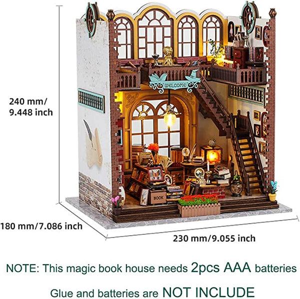 DIY Kit Miniature Magic Book House - Educational Fairy Tale House kit with LED Light