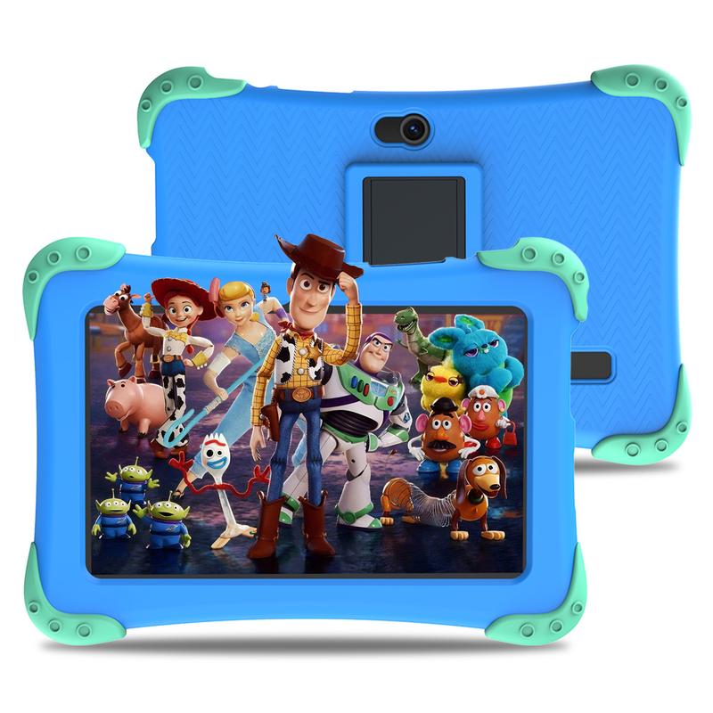 Kids Tablet 7 inch Android 12 Toddler Tablet Childrens Tablet for Kids 2-13 Quad-Core 2+32GB WiFi Bluetooth Dual Camera Parental Control with Drop-Proof Toddler Tablet Case Android Educational Gaming Tablet