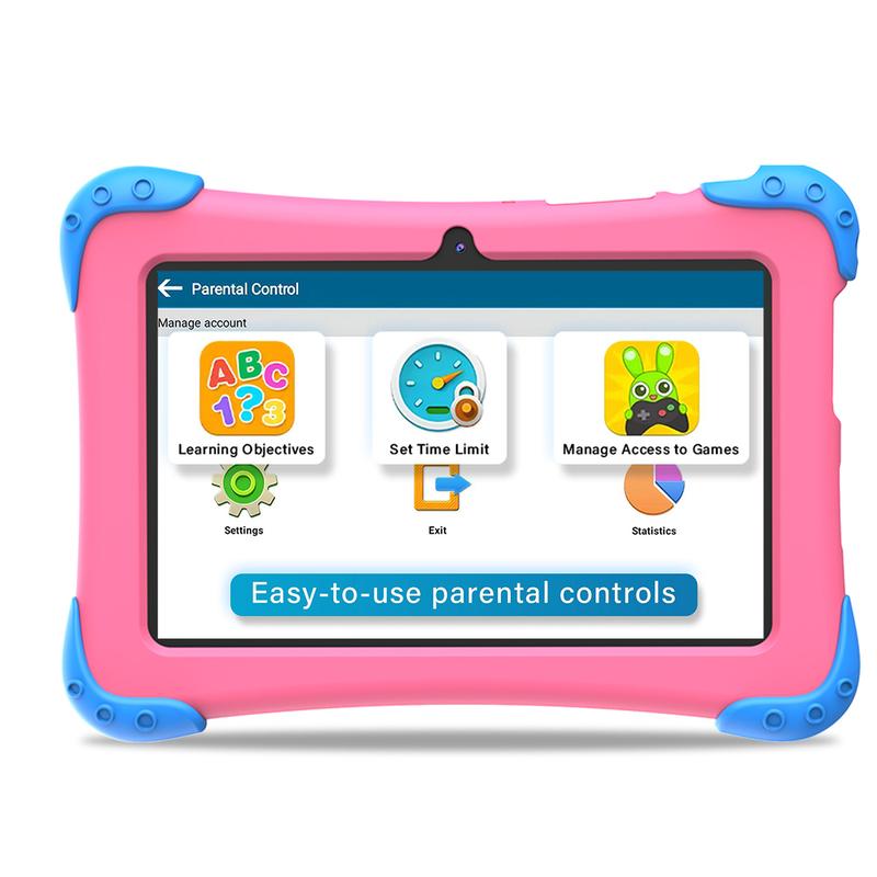 Kids Tablet 7 inch Android 12 Toddler Tablet Childrens Tablet for Kids 2-13 Quad-Core 2+32GB WiFi Bluetooth Dual Camera Parental Control with Drop-Proof Toddler Tablet Case Android Educational Gaming Tablet