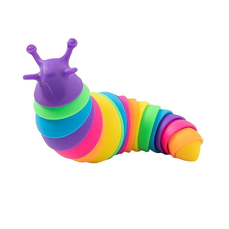 Super Sensory Rainbow Fidget Slug for Stress Relief - Fun ExpressKids