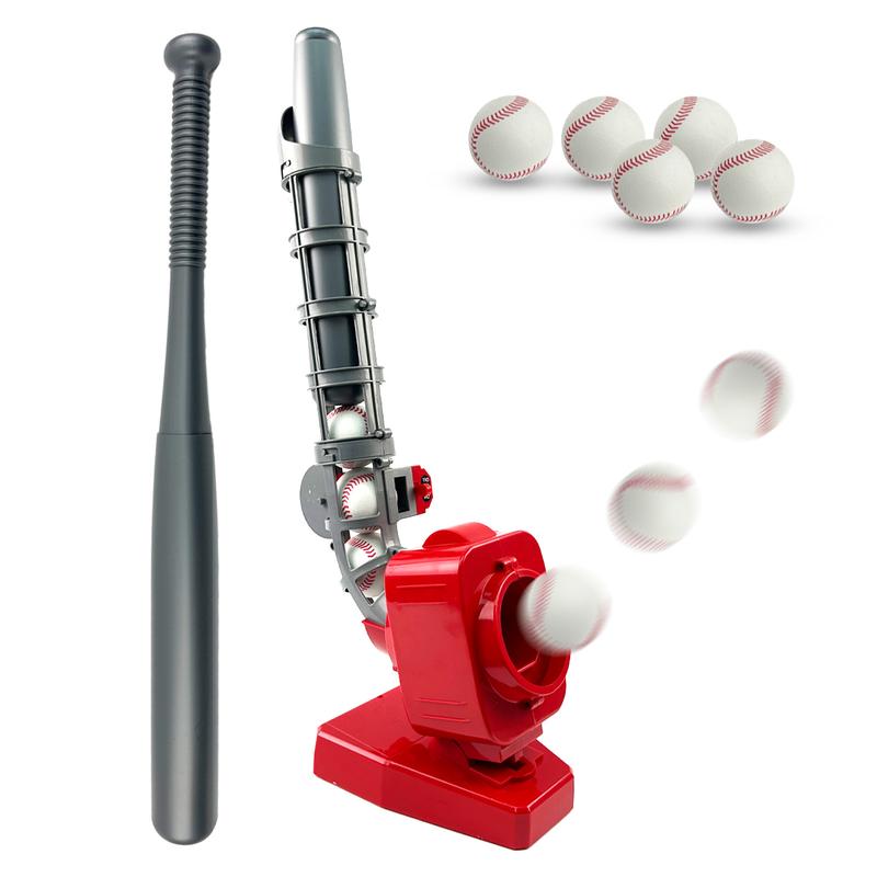 Auto Baseball Pitching Machine, Outdoor Sports Toys for Kids Ages 5, 6, 7, 8, 9, 10, 11, 12, Adjustable Angles Electronic Baseball Training Equipment & Batting Practice Toys for Youth