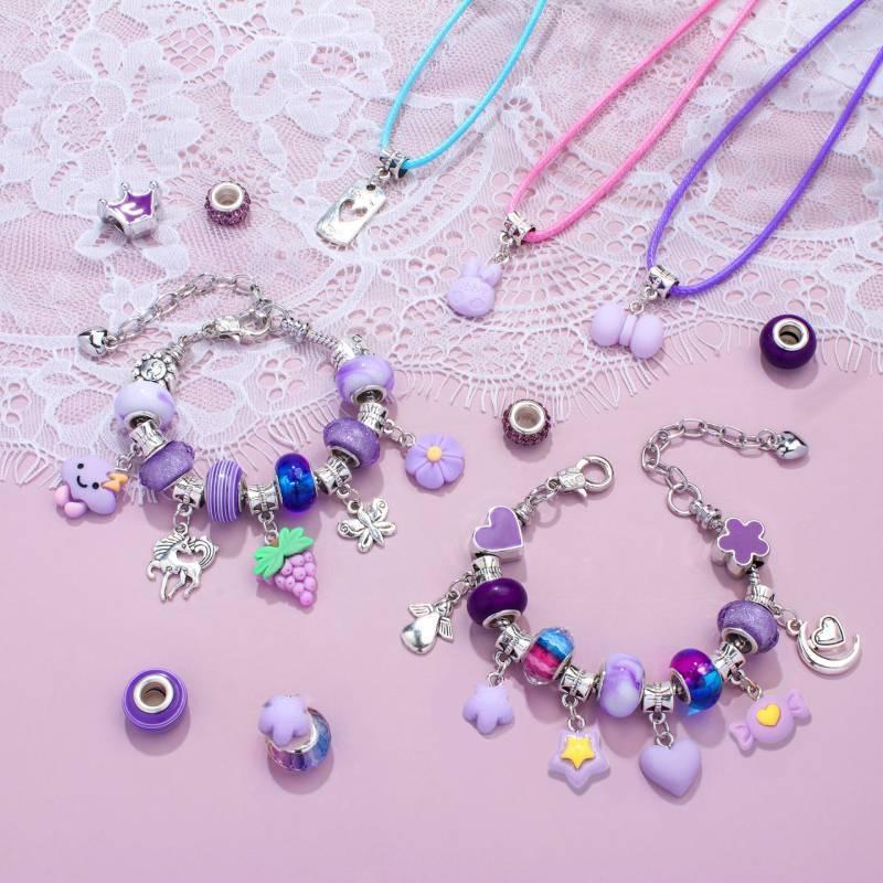 Cute Heart & Flower Decor Beaded Bracelet Making Kit, 66pcs set DIY Beaded &  Jewelry Making Kit, Birthday Craft Gift for Teenager