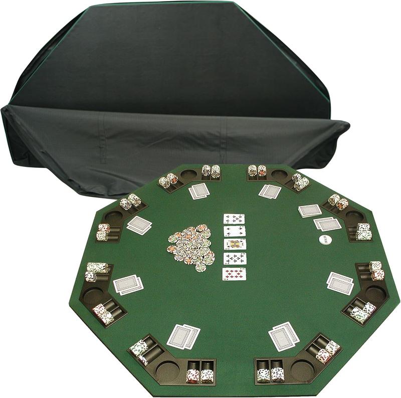 Poker Deluxe Poker & Blackjack Table Top w Case Green