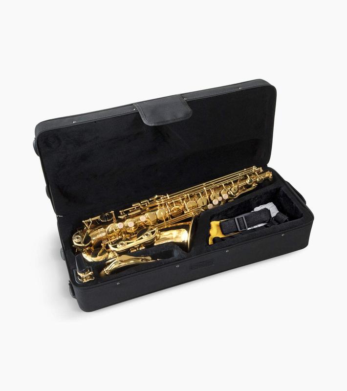 LyxPro Nickel-Plated E-Flat Alto Brass Saxophone with Carrying Case & Nylon Straps - Wind Instrument for Beginners & Experienced Musicians