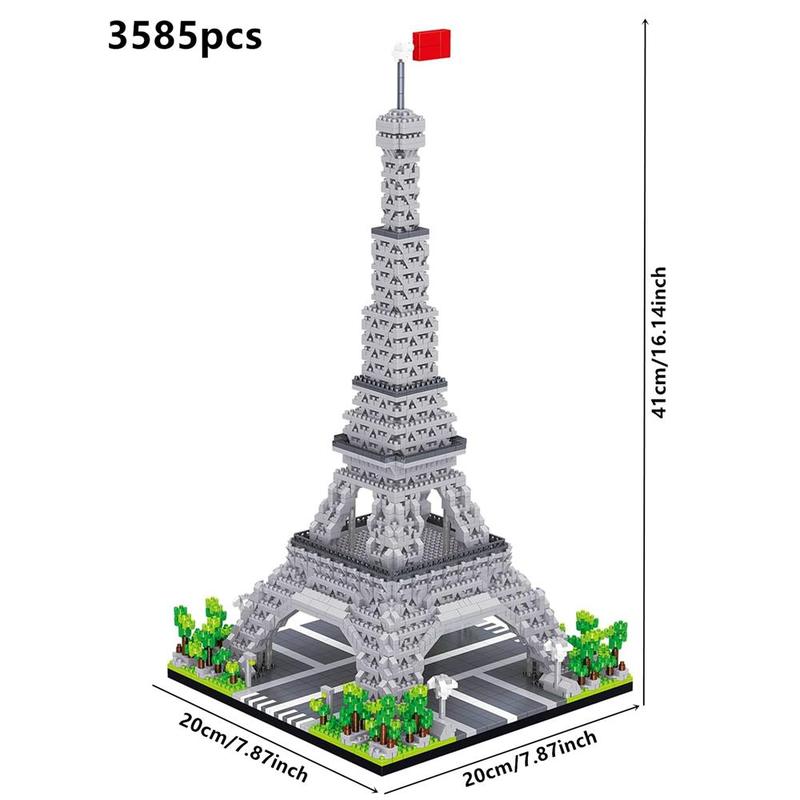 Paris Tower Building Block Kit, Creative Nano Mini Building Blocks Set, Famous Architecture Toy