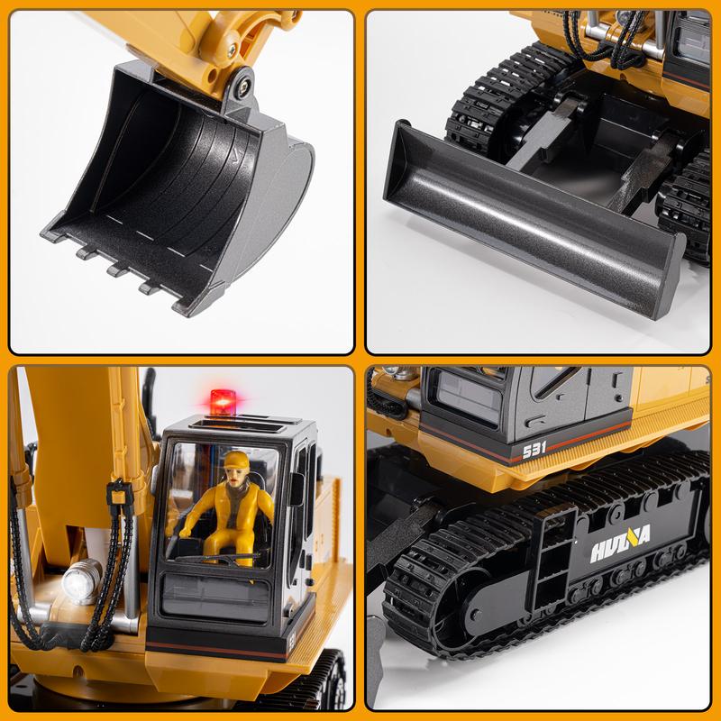 Large RC Construction Vehicles (Excavator, Bulldozer, Loader, dump truck). Educational toys for boys and girls. Realistic Design. STEM TOYS.