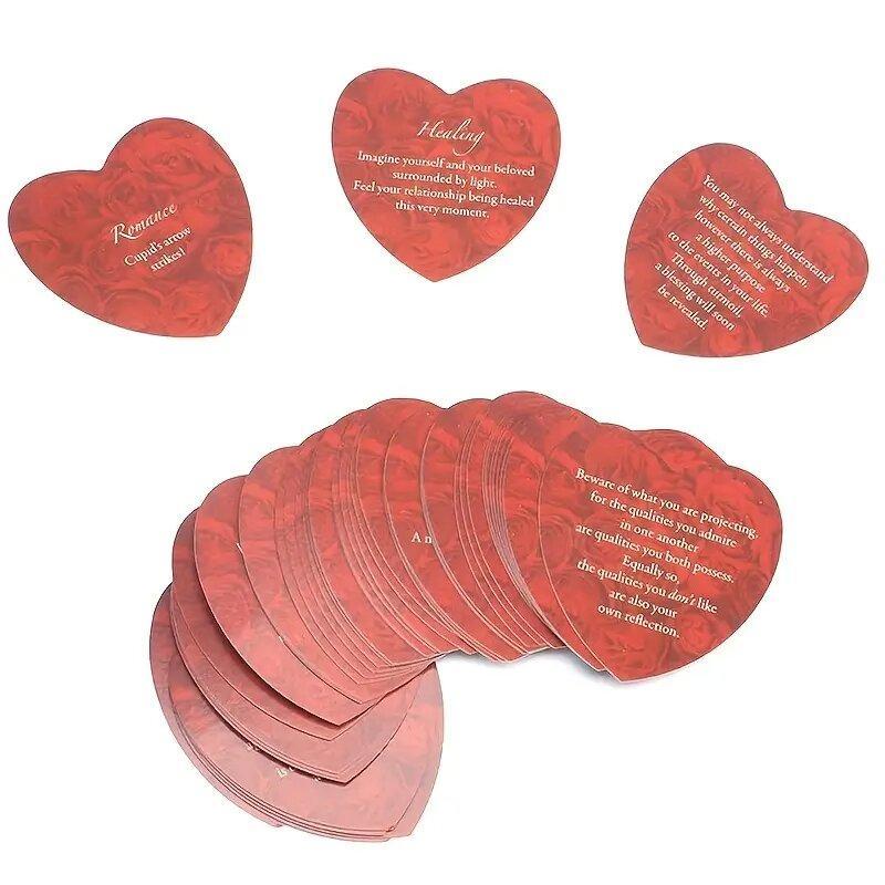 Creative Lovers Oracle Card, Heart Shaped Love & Romance Theme Card Game, Romantic Novelty Interesting Card Game for Couples & Friends, Indoor Leisure Supplies