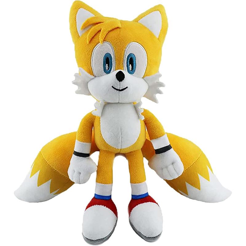 Yellow Sonic Plush Action Figure Animal Hedgehog Super Sonic Ray Flying Squirrel Movie Plush Gift Plush for Kids Boys & Girls Sonic The Hedgehog Toy Tails Plush, Knuckles Plush 12 Inches-