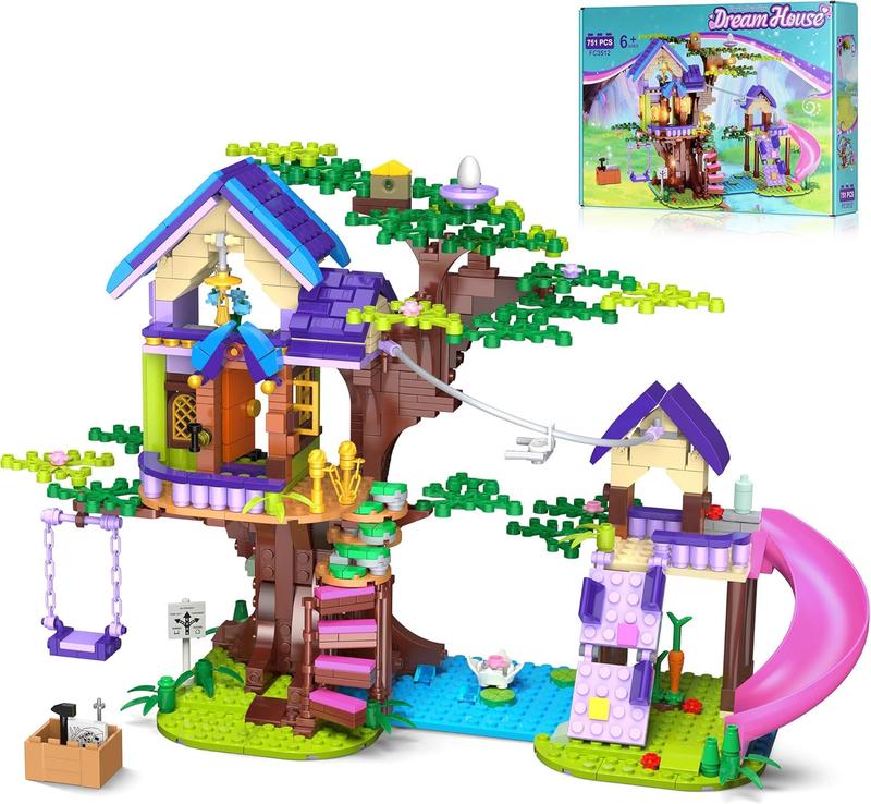 Treehouse Building Set for Kids - 751 count STEM Friendship Tree House Building Kit - Creative Forest Toy Gift for Birthday Christmas Girls Boys 6 7 8 9 10 11 12