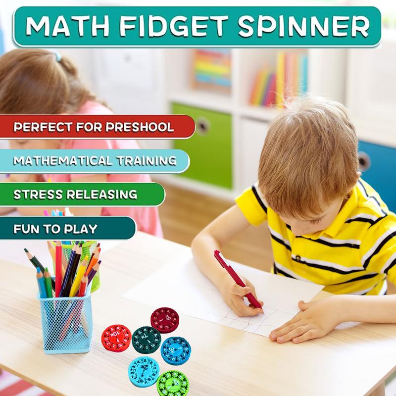 Math Facts Fidget Spinners For Teens & Adults, Educational Toy For Learning Math, Math Fidget Toy Multiplication for All The Stimmers- Educational math fidgetspinner fidget math  fidget