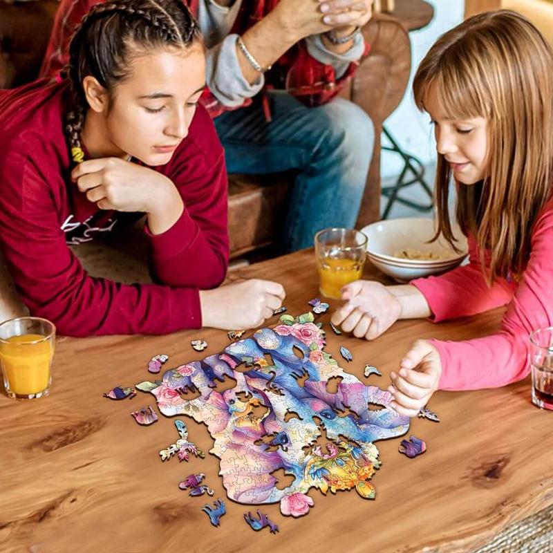 Parent child elephant Wooden Jigsaw Puzzle