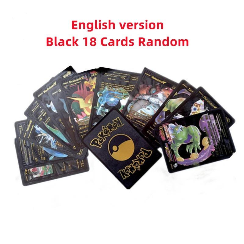 54Pcs 36Pcs 18Pcs Gold Black Silver Charizard Cards English Version Game Battle Toys For Collection