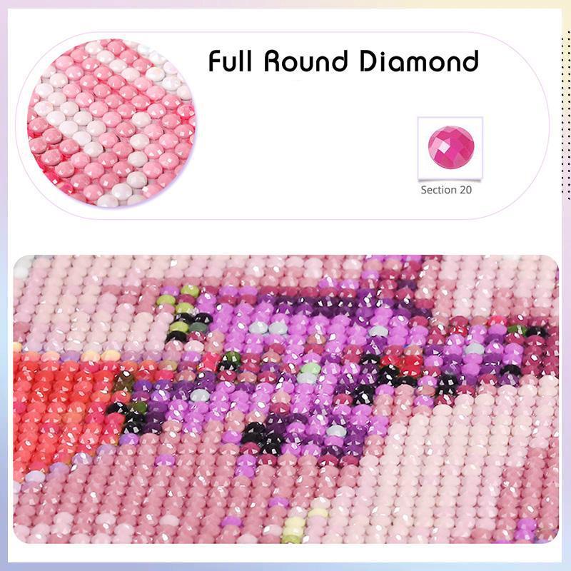 5D Diamond Arts Colorful Painting Kit, Round Drill DIY Diamond Arts Painting by Numbers Kit, Wall Art Decor for Home Living Room Bedroom